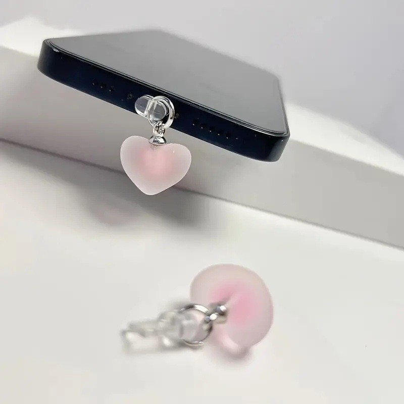 น่ารัก Love Heart ปลั๊กกันฝุ่นโทรศัพท์ charm อุปกรณ์เสริม android ปลั๊กฝุ่นประเภท c มือถือ iphone ชาร์จพอร์ตฝาครอบ protector คู่ bestie ของขวัญเล็กๆ
