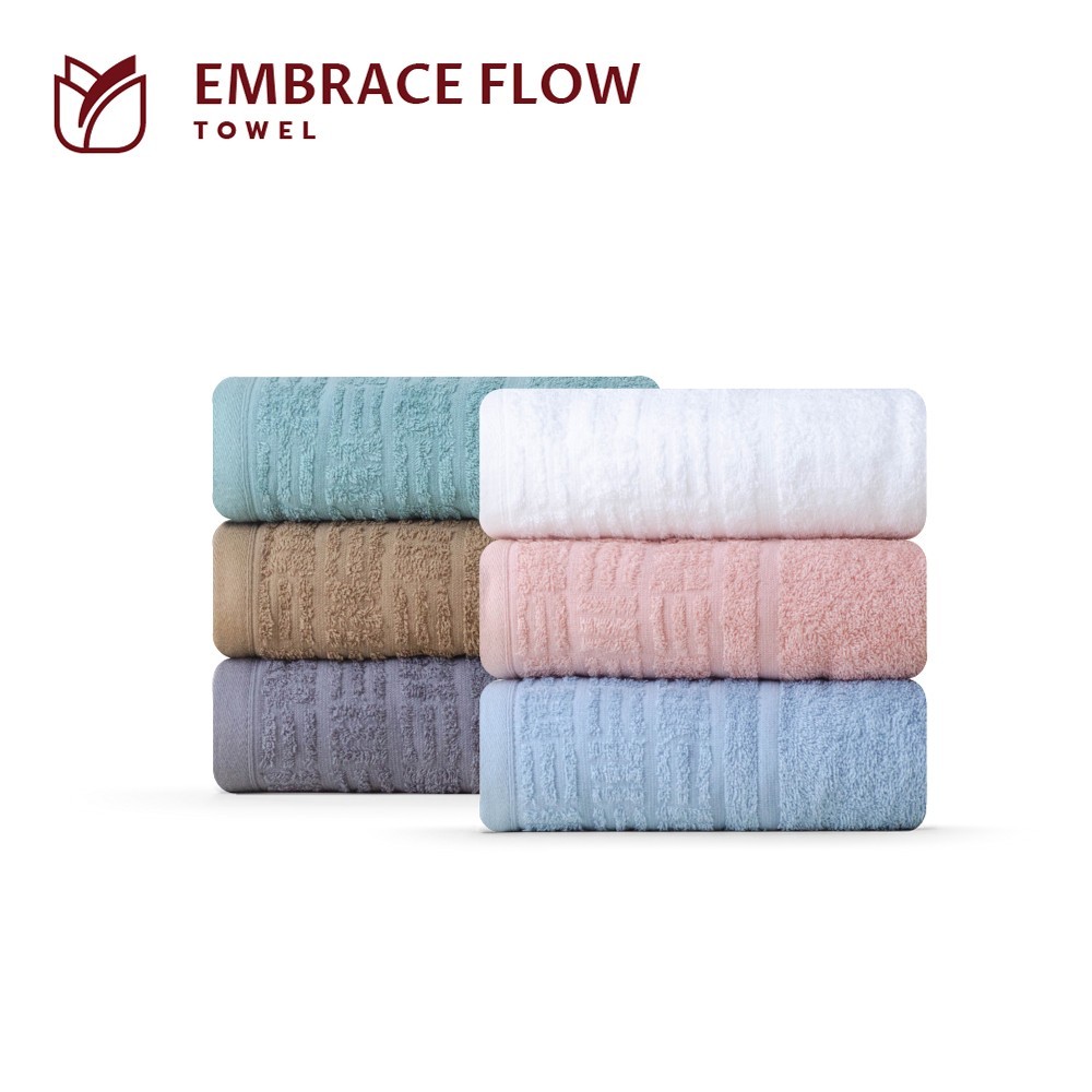 [SET สุดคุ้ม] Frolina Embrace Flow Towel Collection ชุดผ้าขนหนูเช็ดตัวและเช็ดผม ขนาด 27x54+15x30 นิ้ว