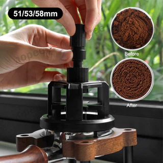 ☕☕☕ ที่หมุนเกลี่ยผงกาแฟสำหรับก้านชง ขนาด 51 53 58 มิล ปรับความลึกได้