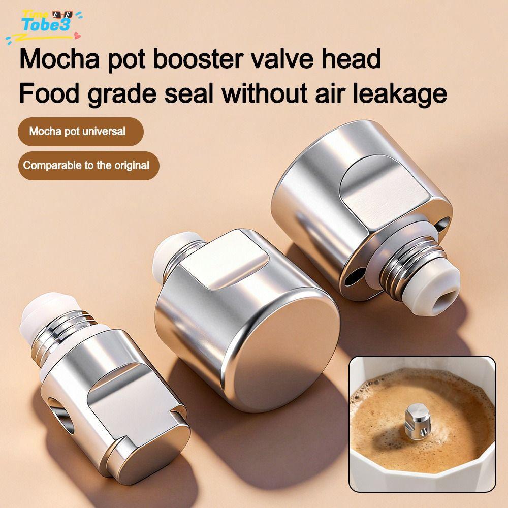 TOBE3 Moka Pot วาล์วความดัน,แหวนปิดผนึกรั่ว Moka Pot ชุดแกนวาล์วคู่,คุณภาพสูงแกนวาล์ว Moka Pot Booster Plug สําหรับ 2/4Cups Dual Valve Mocha หม้ออุปกรณ์เสริม