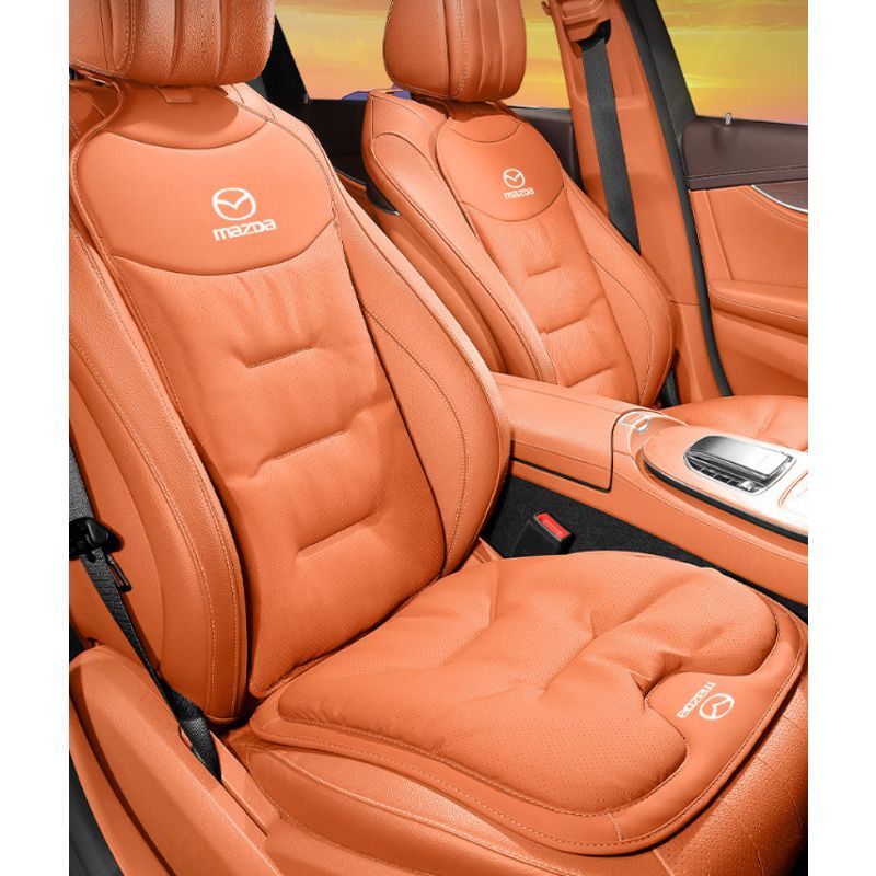 แผ่นรองเบาะรถยนต์หนัง Nappa Perforated – รองรับพนักพิงเบาะหน้าระบายอากาศ ใช้ได้กับ Mazda Atenza (Maz
