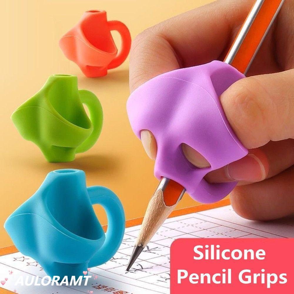 AULORAMT สีสุ่มการเขียน Aid Grip ปลารูป Ergonomic เด็กผู้ใหญ่การฝึกอบรม Grip Holder