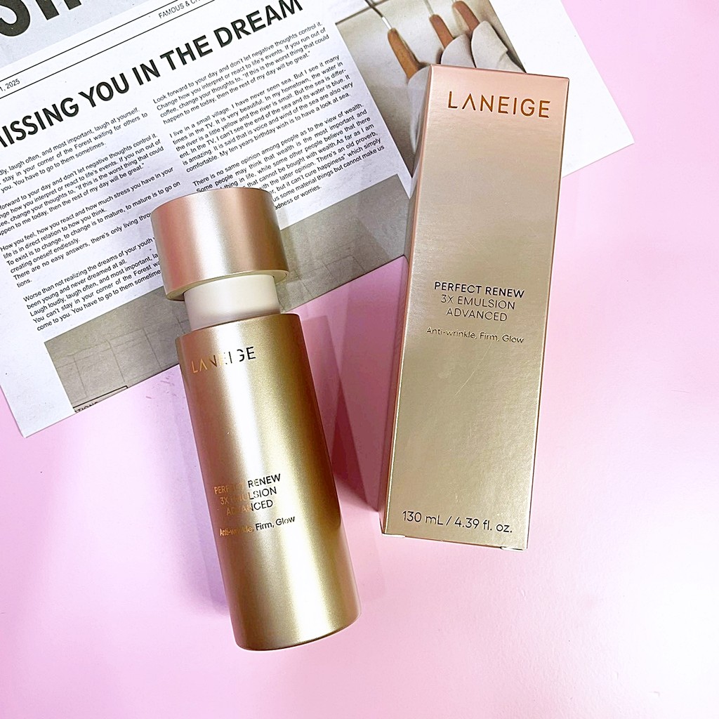 Laneige Perfect Renew 3X Emulsion Advanced 130ml อิมัลชั่นต่อต้านความร่วงโรย