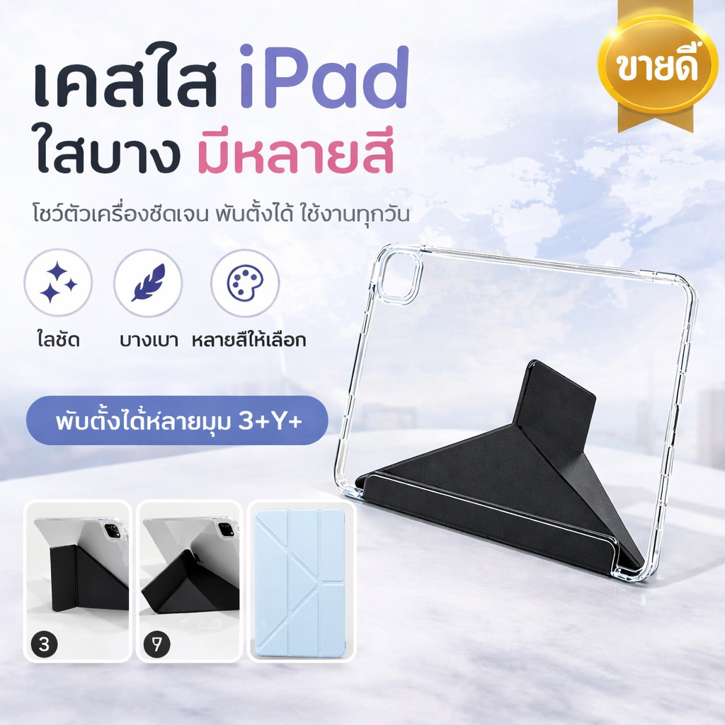 เคสสำหรับ iPad พร้อมปากกาแม่เหล็ก Gen11 A16 Air8 Air7 Air6 Gen10 Pro11 M5/M4 Gen7/8/9 10.2 Air4/5 10.9 10.2 Mini6/7case