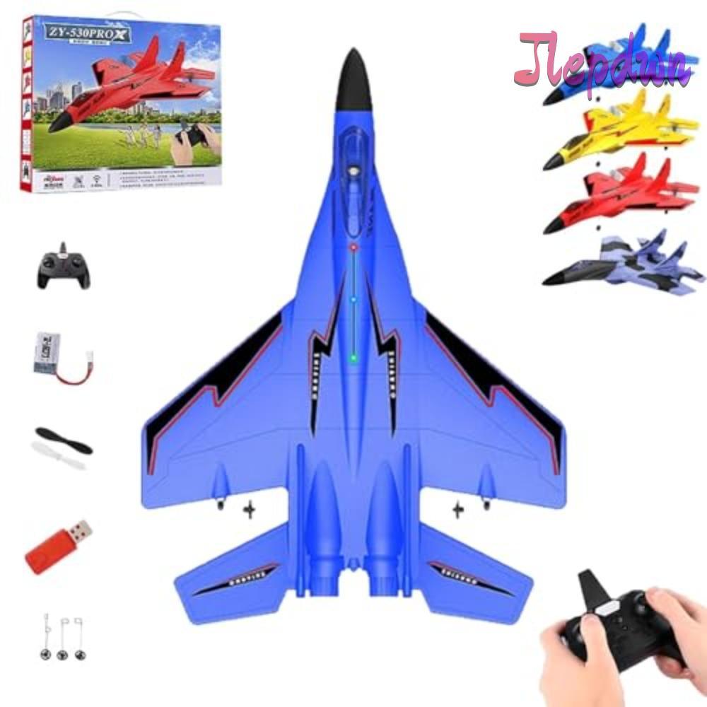 JEPDWN 2.4ghz Rc รีโมทคอนโทรล Fighter Plane, USB ชาร์จโฟมรีโมทคอนโทรล Fighter Jet, ไฟฟ้าที่มีสีสันไฟ