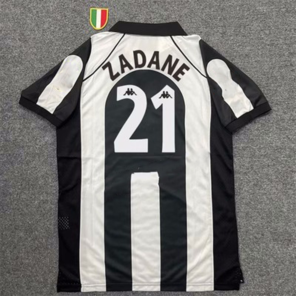 1997/98 Season Juventus Retro Home Jersey  Zidane Del Piero High quality football jerseys