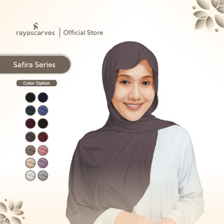 Rayascarves - Hijab Pashmina Jersey - Hijab Pashmina Kaos / Pashmina Meleyot Flowy - Safira Series