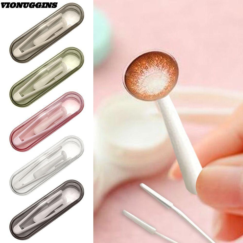 VIONUGGINSคอนแทคเลนส์Inster Remover,สวมใส่เครื่องมือคอนแทคเลนส์อุปกรณ์เสริมคอนแทคเลนส์แหนบดูดStick,ชุดเดินทางสําหรับEye CareแบบพกพาMeitongคลิปStickแหนบ