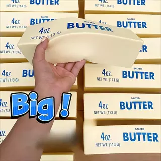 LUXELUNGE สกุชชี่เนย butter squishy สกุช ชี่ เค้ก สกุชชี่สโลว์ๆๆ Big Butter Stick ของเล่นบีบลูกบอลระบายอากาศแบบยืดหยุ่นสําหรับ สกุชชี่สโลว์
