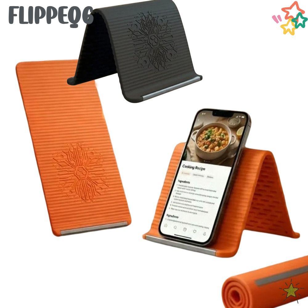 FLIPPEQ6 ที่วางโทรศัพท์ซิลิโคนพับได้ ขาตั้งเปลี่ยนมุมยืดหยุ่น กันลื่น พกพาสะดวก ตั้งโต๊ะ