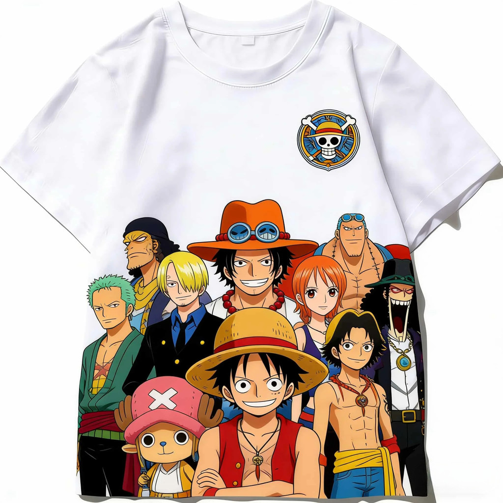 เสื้อยืดเด็ก 3D One Piece Dracule Mihawk 3D พิมพ์สําหรับกีฬาฤดูร้อนกลางแจ้งและใช้ลําลองทุกวัน