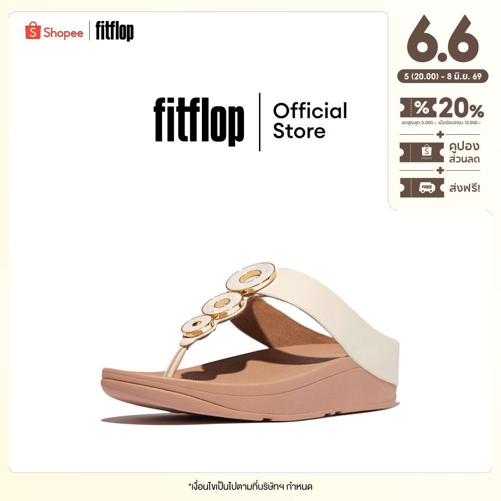 FITFLOP FINO RESIN-HOOP LEATHER รองเท้าแตะแบบหูหนีบผู้หญิง รุ่น IB8-A99 สี BEIGE