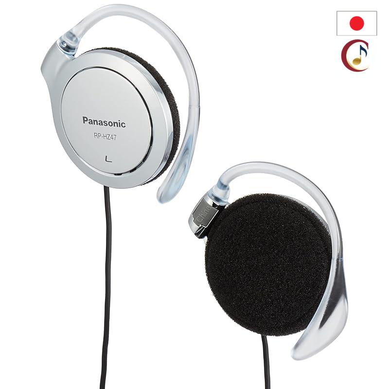Panasonic RP-HZ47 Clip-On Headphones, Ultra-Slim and Lightweight (Multiple Colors)/From Japan /100% Authentic Guaranteed
