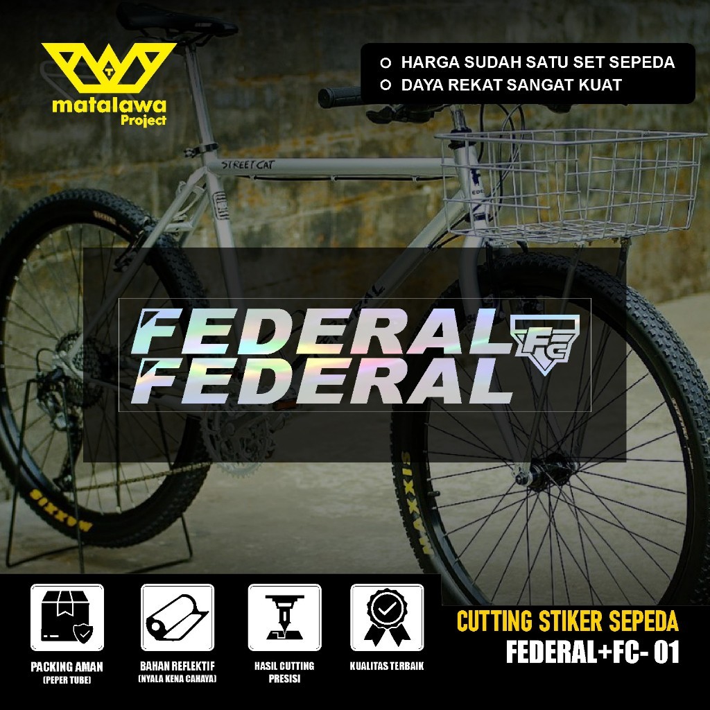 สติ๊กเกอร์ตัด โลโก้จักรยาน FC FEDERAL Streetcat ladycat pussycat ss premium สติ๊กเกอร์ Kalcer 01