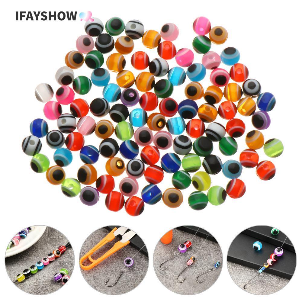IFAYSHOW 100 ชิ้น/60 ชิ้น/50 ชิ้น Fish Eye ตกปลาลูกปัดตกปลาร้อนคุณภาพสูง 4 มม./5 มม./6 มม./8 มม./10 มม./12 มม.