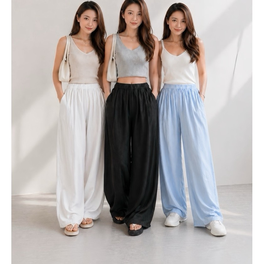 Match Me Linen & Silk กางเกงขายาวลินิน&ซิลค์