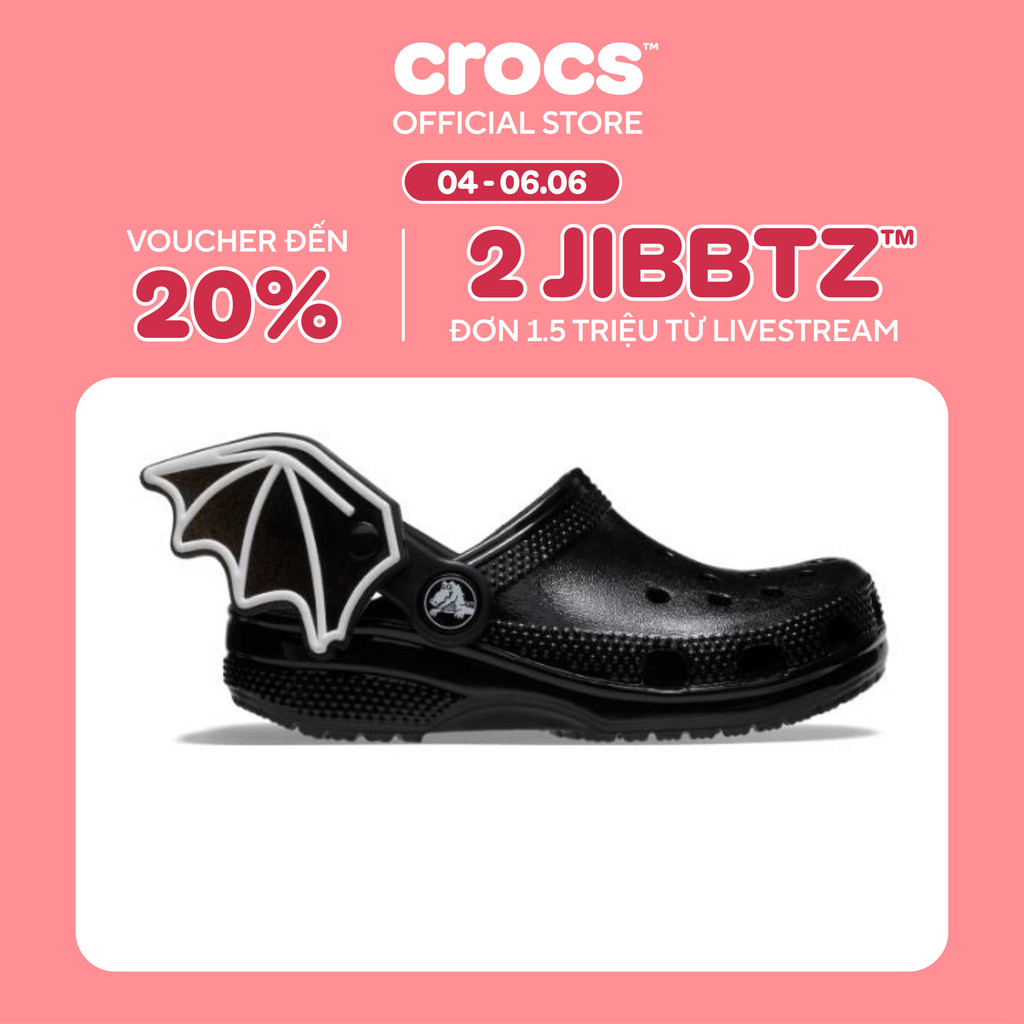 Crocs Infant I Am Bat Classic Childrens Clog Shoes - สีดํา - 209232-001