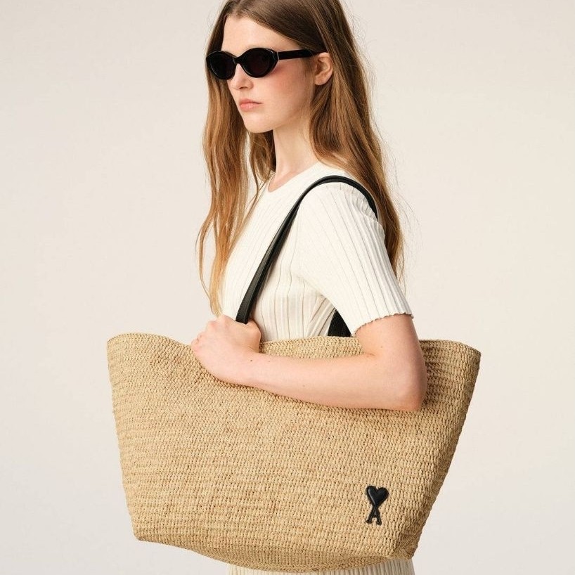 🔺️New Ami Natural Rafia Tote Bag รับ summer☀️ของแท้ 💯 พร้อมส่ง🔥 **ทักรีเชคสต็อกรายวันก่อนกดค่า