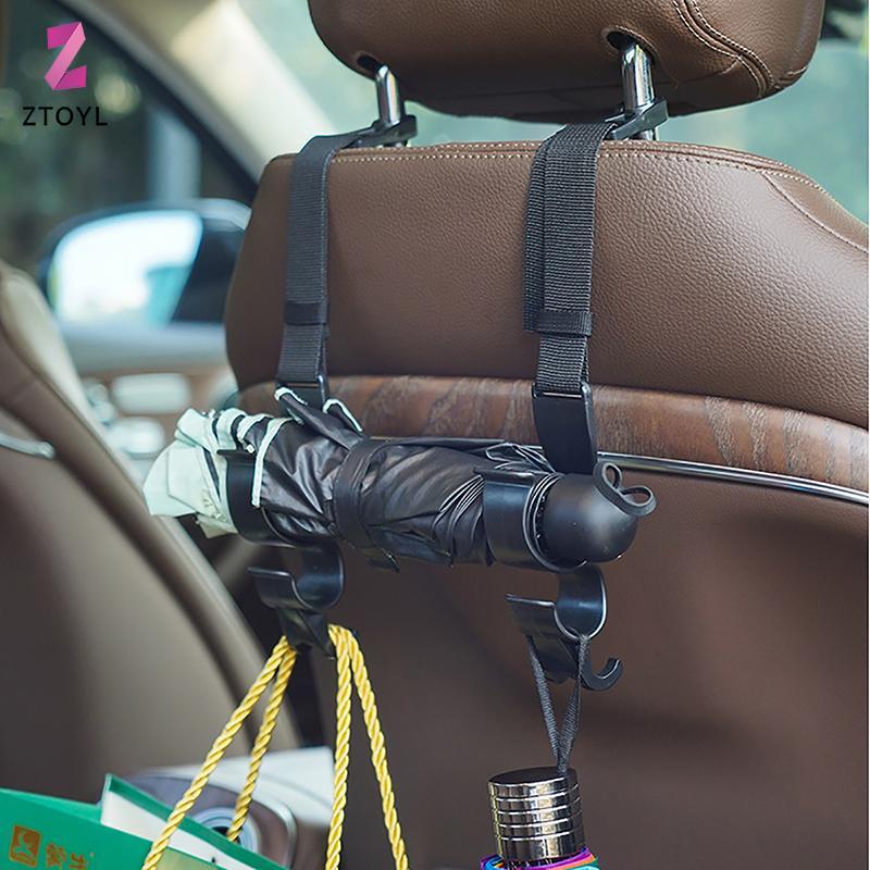 [ZTO-t] 2 ชิ้นรถ Ba Seat Hook Multi-Function ที่นั่งด้านหลัง Headrest ตะขอแขวนร่มผู้ถือที่นั่ง Ba Storage ตะขอภายใน