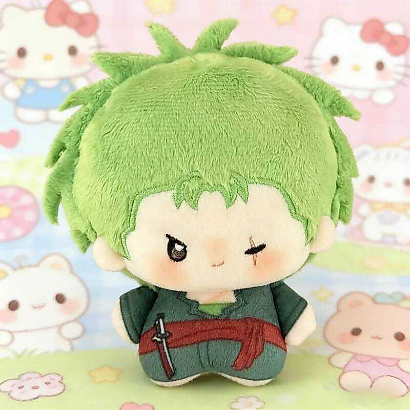C Cute Doll Pendant Birthday Gift For Besties, One Piece Zoro 10Cm Printed Cotton Plush Keychain