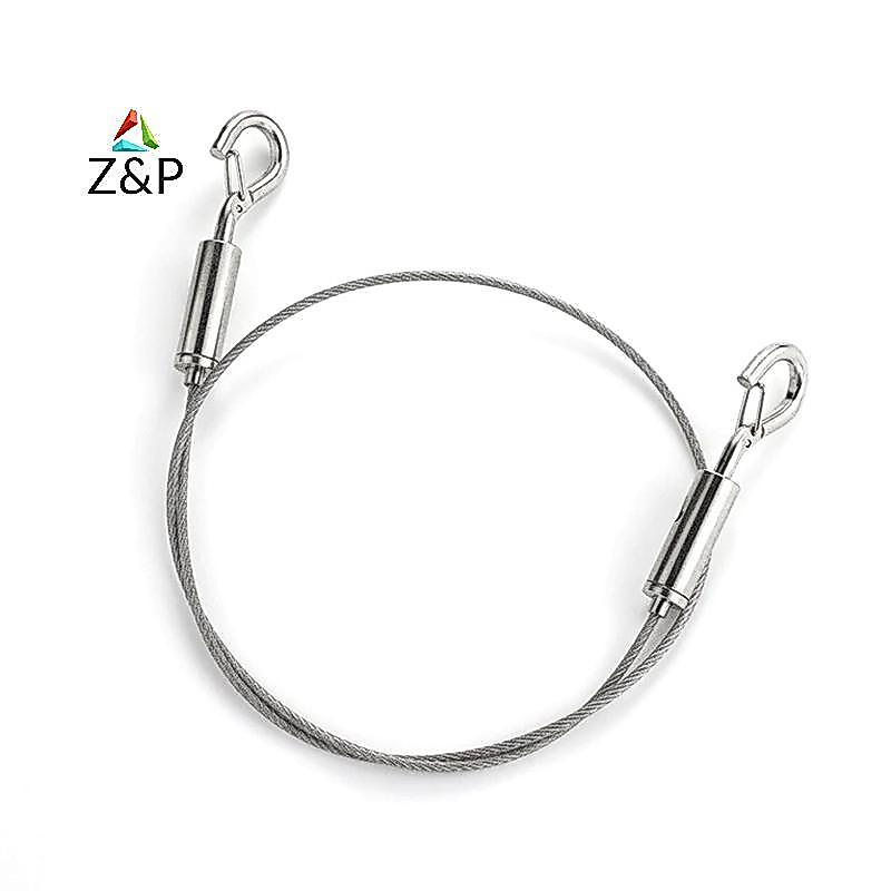 Z&P ปรับเชือกลวดอัตโนมัติตะขอสปริง Clothesline แขวนระบบโซลูชั่นแขวนสายสแตนเลส COD