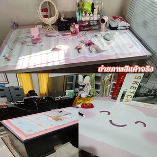 แผ่นรองโต๊ะหนัง ลายเชอร์รี่น่ารัก กันน้ำกันน้ำมัน ขนาด 50×100 40x80cm สำหรับโต๊ะเครื่องแป้ง โต๊ะอาหาร
