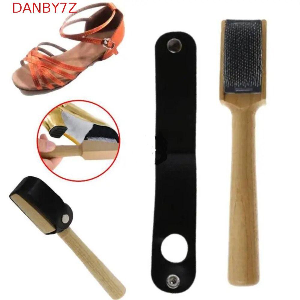 DANBY7Z Suede Sole Wire แปรงรองเท้า,พร้อมฝาครอบป้องกันทนทานบัลเล่ต์รองเท้าแปรงลวด,คุณภาพสูงสแตนเลสหัวแปรงปฏิบัติลวดทําความสะอาดถอดสิ่งสกปรก