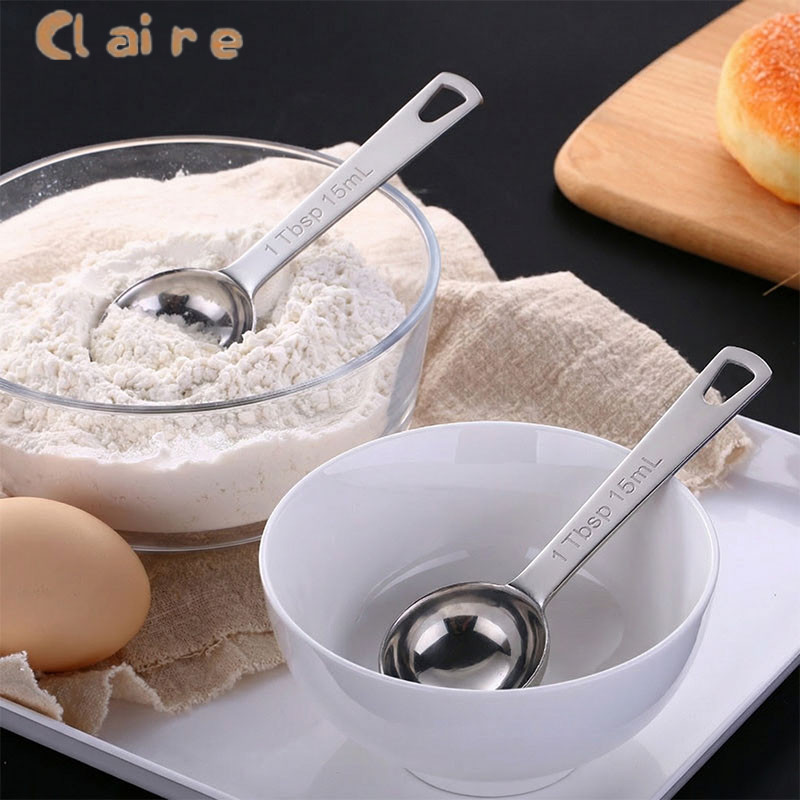 ช้อนตวงสแตนเลส สำหรับนมผง กาแฟ เครื่องเทศ อุปกรณ์ทำเบเกอรี่ Claire
