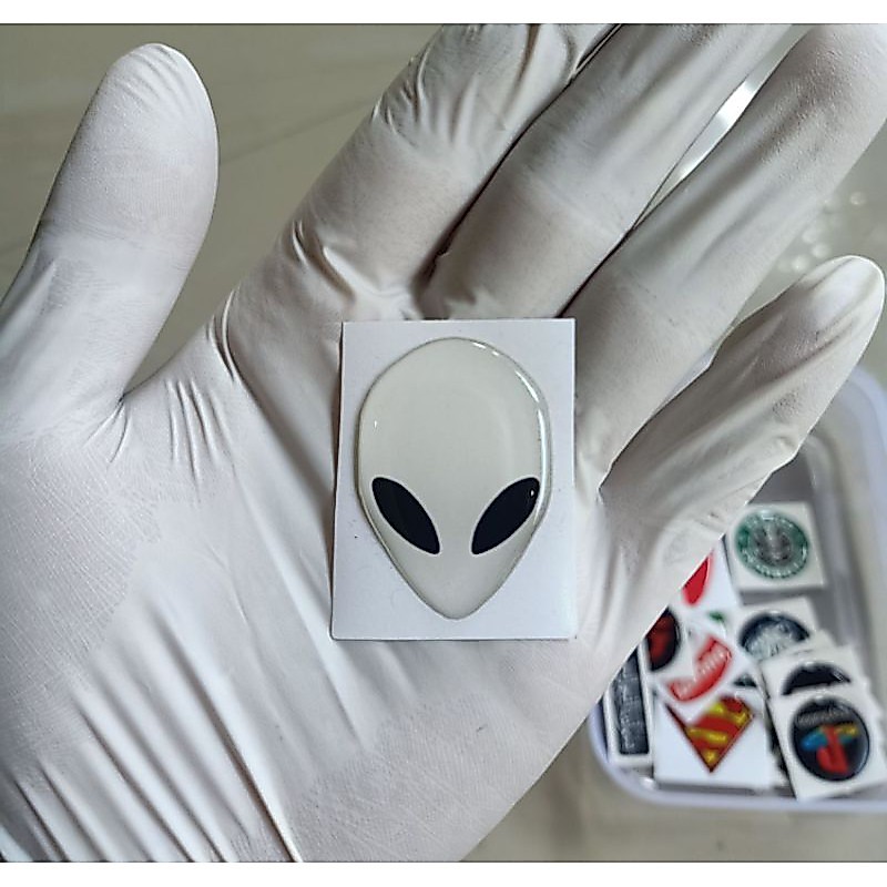 Alienware Logo สติ๊กเกอร์นูนเล็ก/สัญลักษณ์เรซิ่นยืดหยุ่นได้