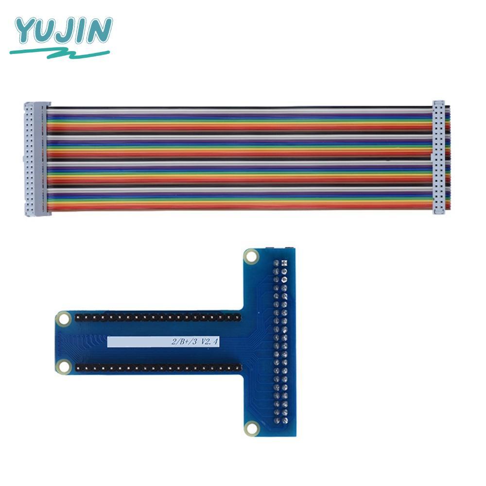 YUJIN T ประเภท GPIO, 40Pin สายริบบิ้นปฏิบัติ GPIO บอร์ดขยาย, แบบพกพาใช้งานง่ายชุดขยายสําหรับ Raspber