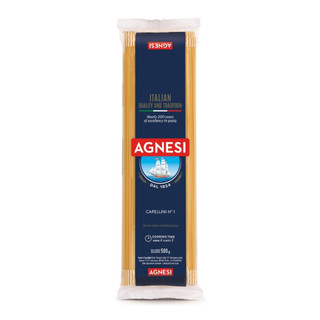 แอคเนซี พาสต้าเส้นกลมเบอร์1 Agnesi Capellini No.1 500g.