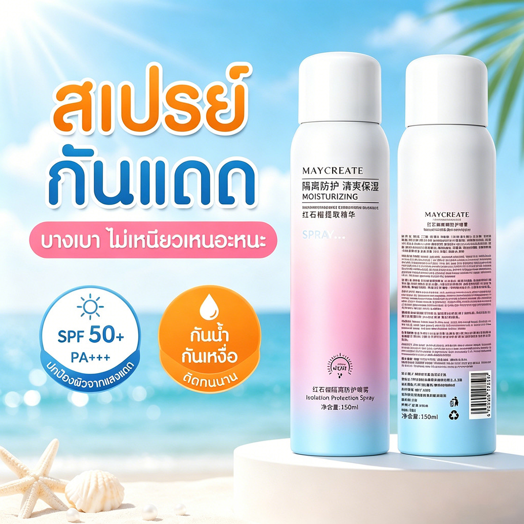 กันแดดหน้า ครีมกันแดด ออลเดย์ไลท์ สเปรย์ กันแดด ครีมกันแดดทาหน้า ขนาด 150 ml.