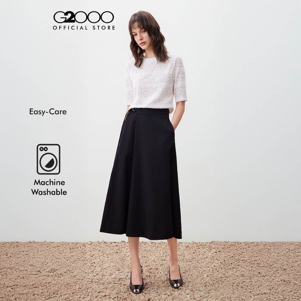 G2000 เสื้อเบลาส์ผ้ายืดสำหรับผู้หญิง ทรง Slim Fit รุ่น 5624970302 WHITE