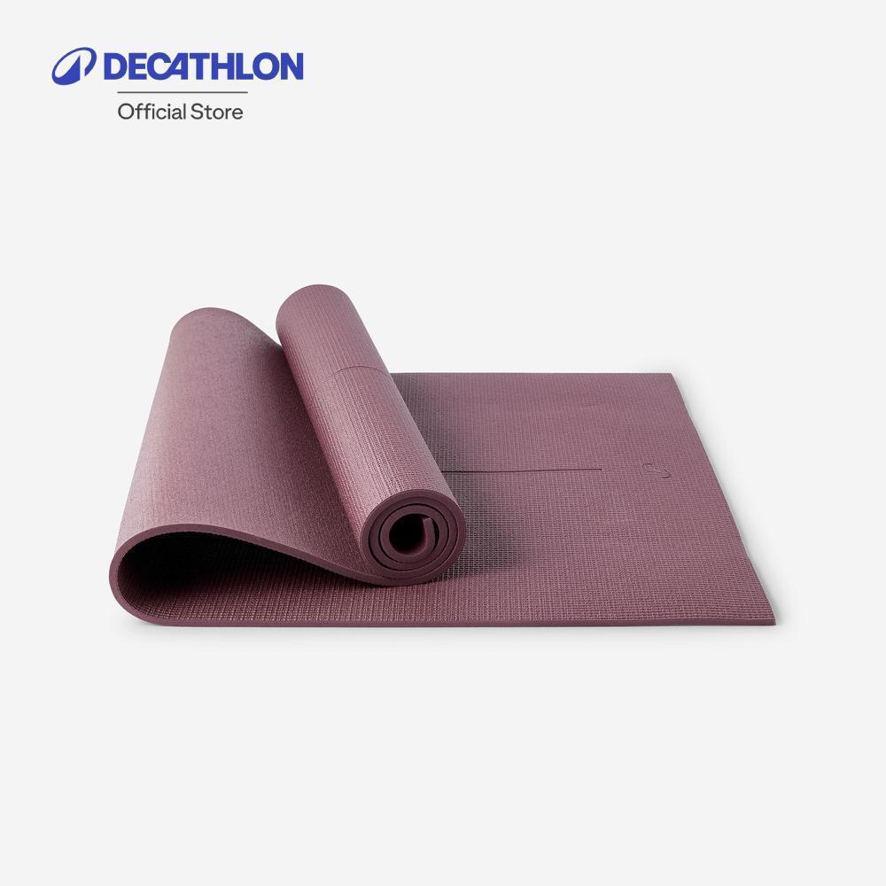 Decathlon 8 Mm Grippy And Comfortable Gentle Yoga Mat เสื่อโยคะทั่วไปขนาด 173 ซม. ⨯ 61 ซม. ⨯ 8 มม. รุ่น Comfort - Purple