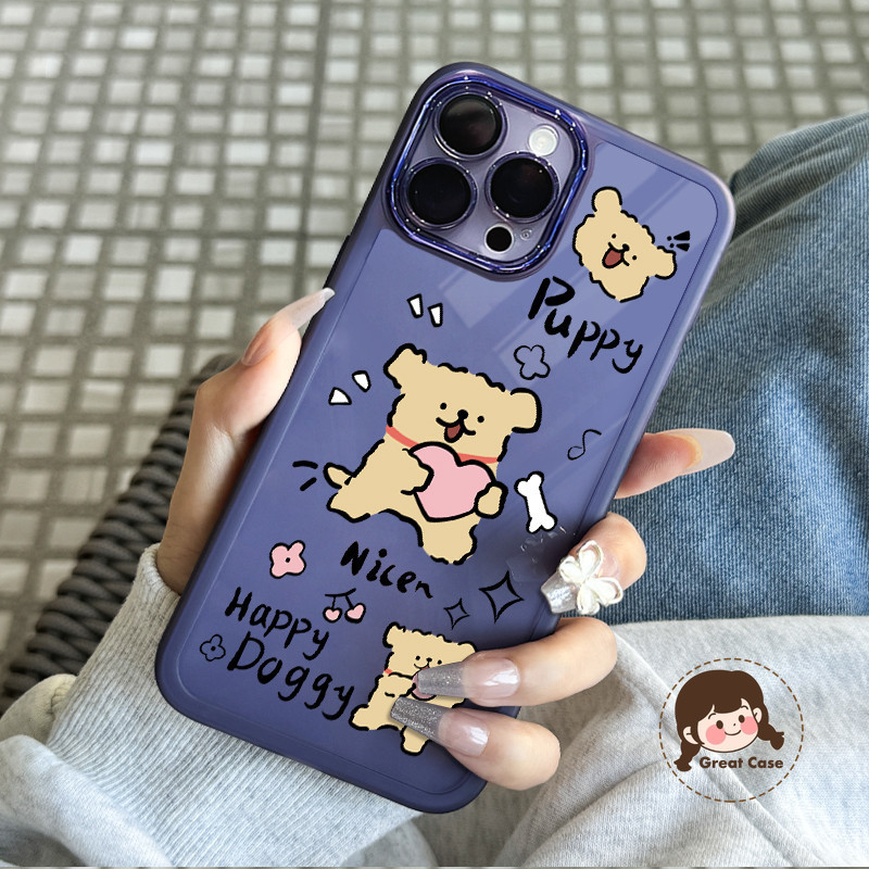 ลูกสุนัขน่ารักเคสโทรศัพท์สําหรับOPPO A17 A16 A16S A16K A16E A15 A15S A12 Reno 8T 8Z 7Z 6Z 5Z 5F 4F 8