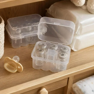 กล่องแบ่งใส - 3/5/7/10ml Flip-Top Vial Storage Box - Snap-on Microtube Storing Case - กล่องใส่ขวดทดสอบ