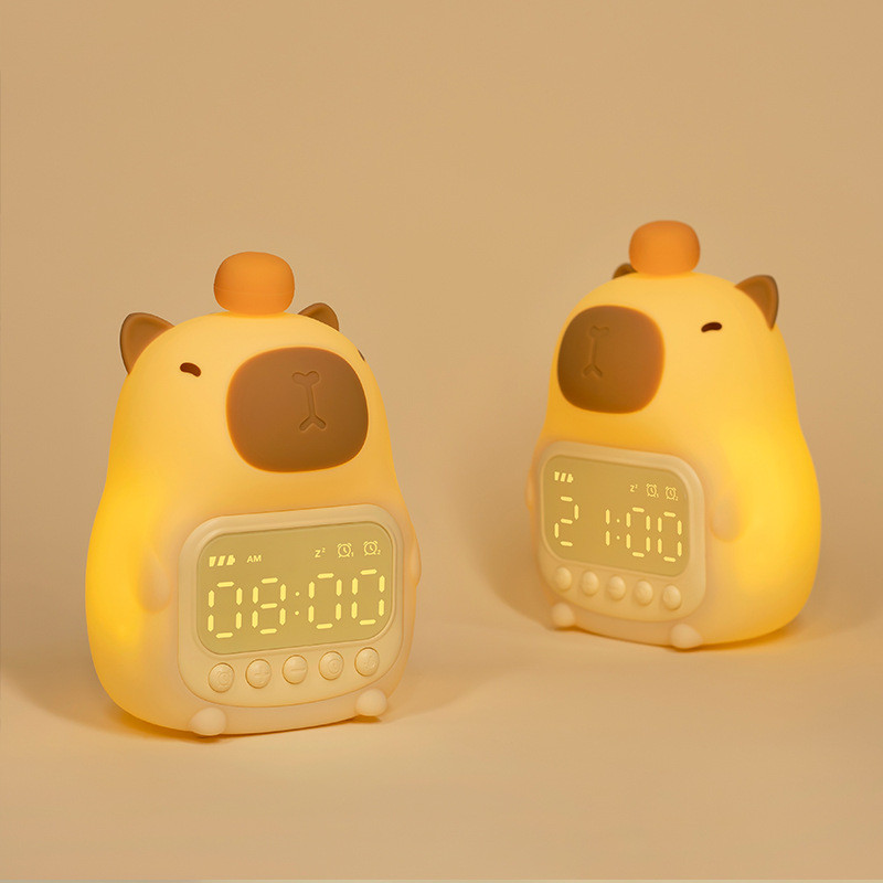 ใหม่ Kabara นาฬิกาปลุกอัจฉริยะ Time Night Light All-in-One นักเรียนตื่นนาฬิกาปลุกข้างเตียงเดสก์ท็อปย