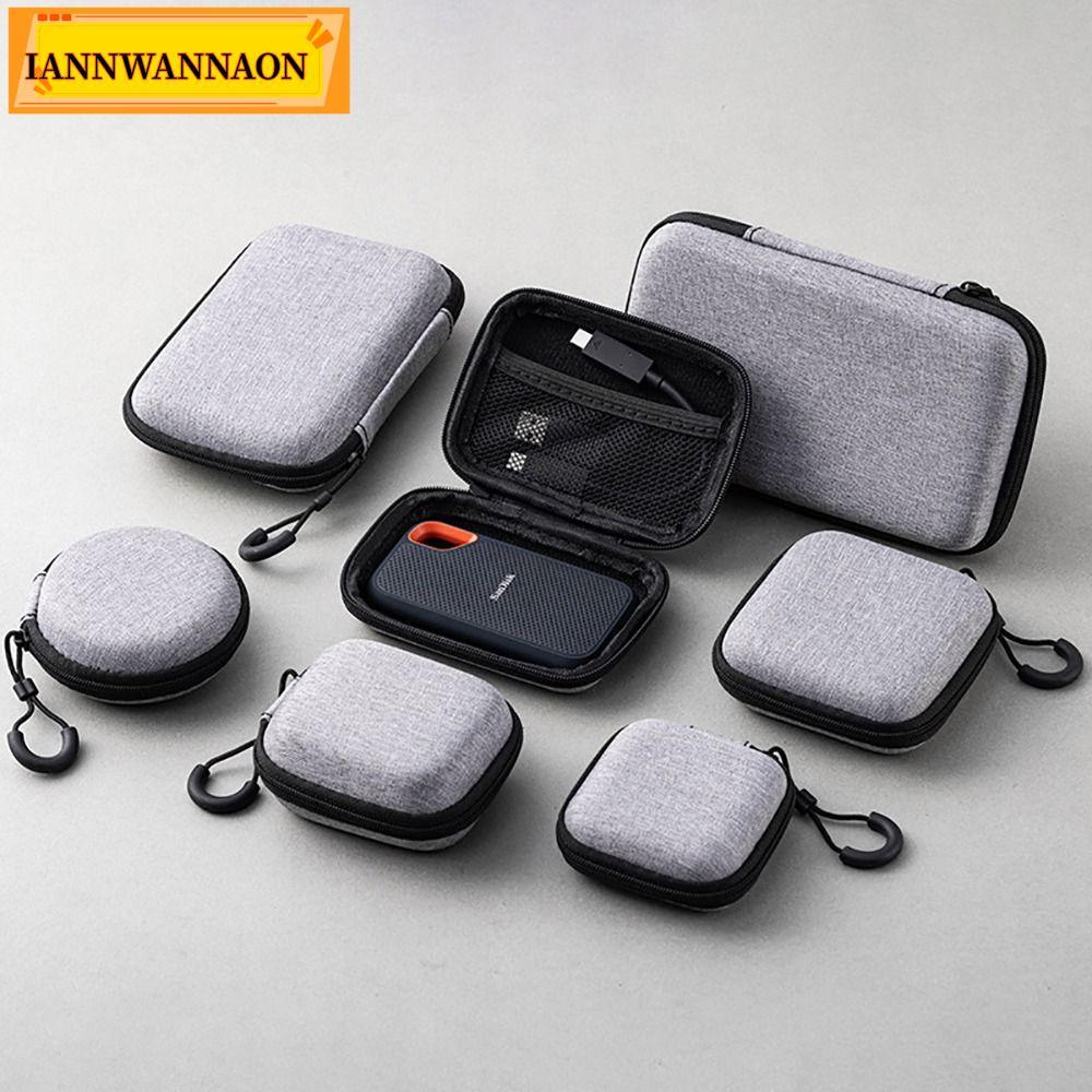 IANNWANAON 1 ชิ้นซิปหูฟัง,แบบพกพาสําหรับ Airpod EVA กระเป๋าเก็บ, หูฟัง/โทรศัพท์/สายชาร์จ Mini Digital อุปกรณ์เสริมกระเป๋ากระเป๋า