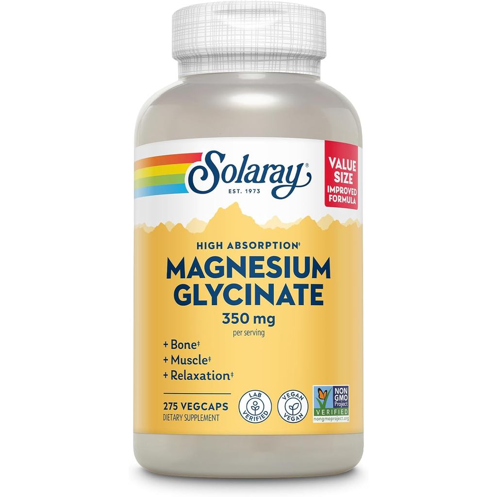 Solaray Magnesium 350mg-แมกนีเซียม Glycinate-แมกนีเซียม Glycinate-Solaray Magnesium Glycinate-Made i