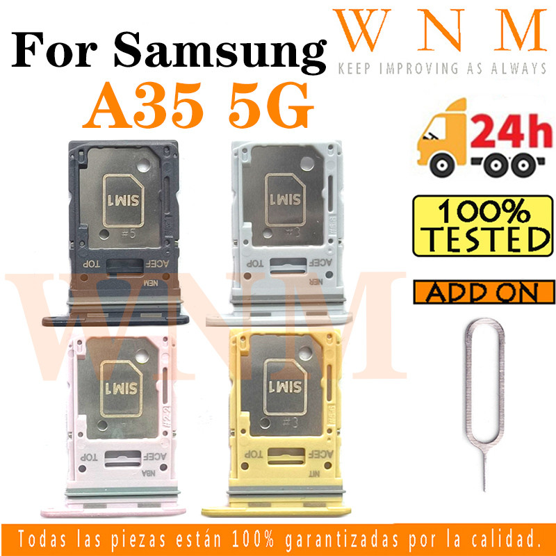 สําหรับ Samsung A35 5G ถาดซิมผู้ถือบัตร Reader SD Slot อะแดปเตอร์เปลี่ยน Part