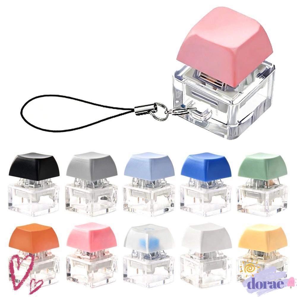 หมวกคีย์บอร์ดนิ้ว DORAE, ไม่มีไฟ Keycap Fidget พวงกุญแจ, ปุ่มคีย์บอร์ด DIY ผ่อนคลายของเล่นคลิกความเครียด