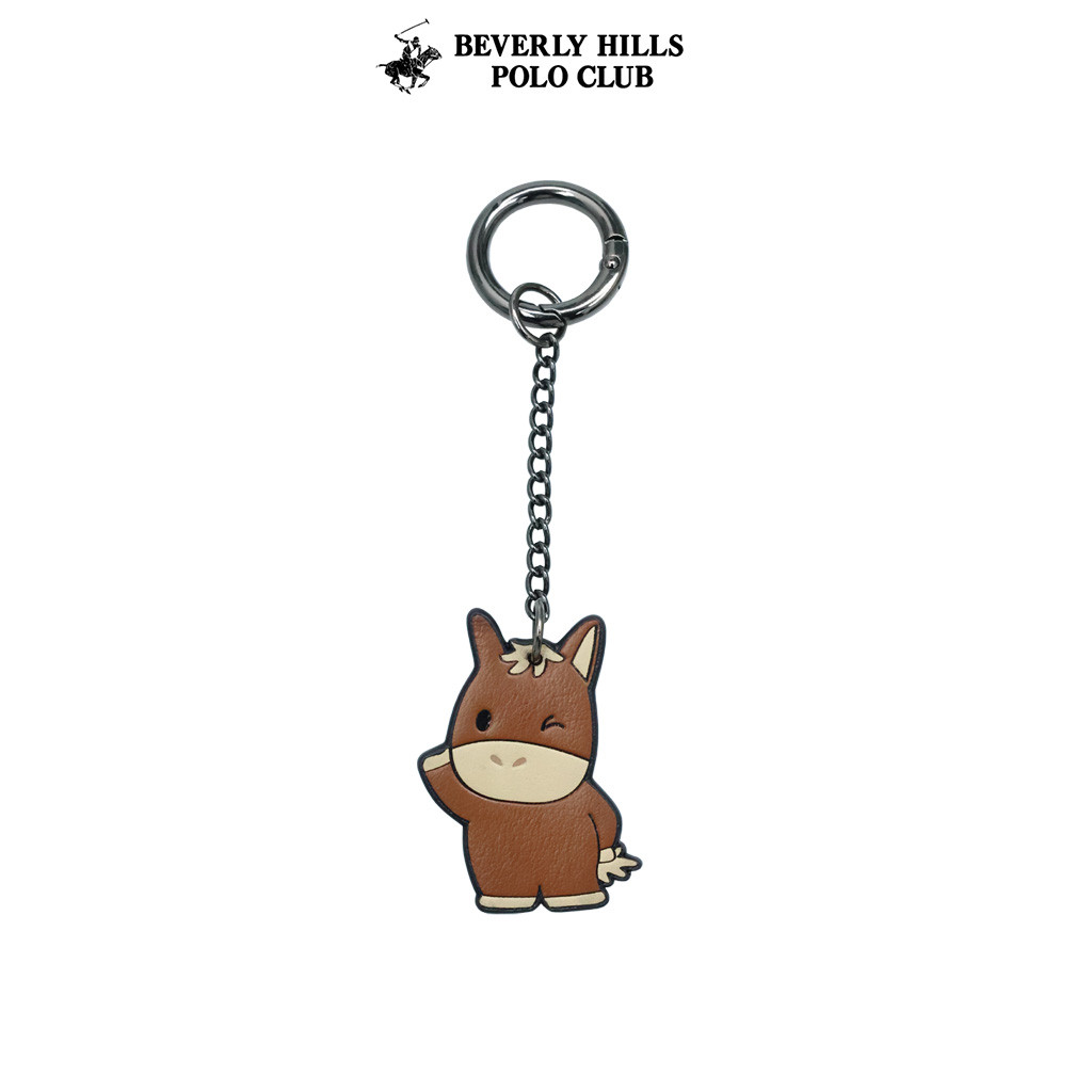 BEVERLY HILLS POLO CLUB พวงกุญแจ / หนัง / สีดํา / BHH034G3