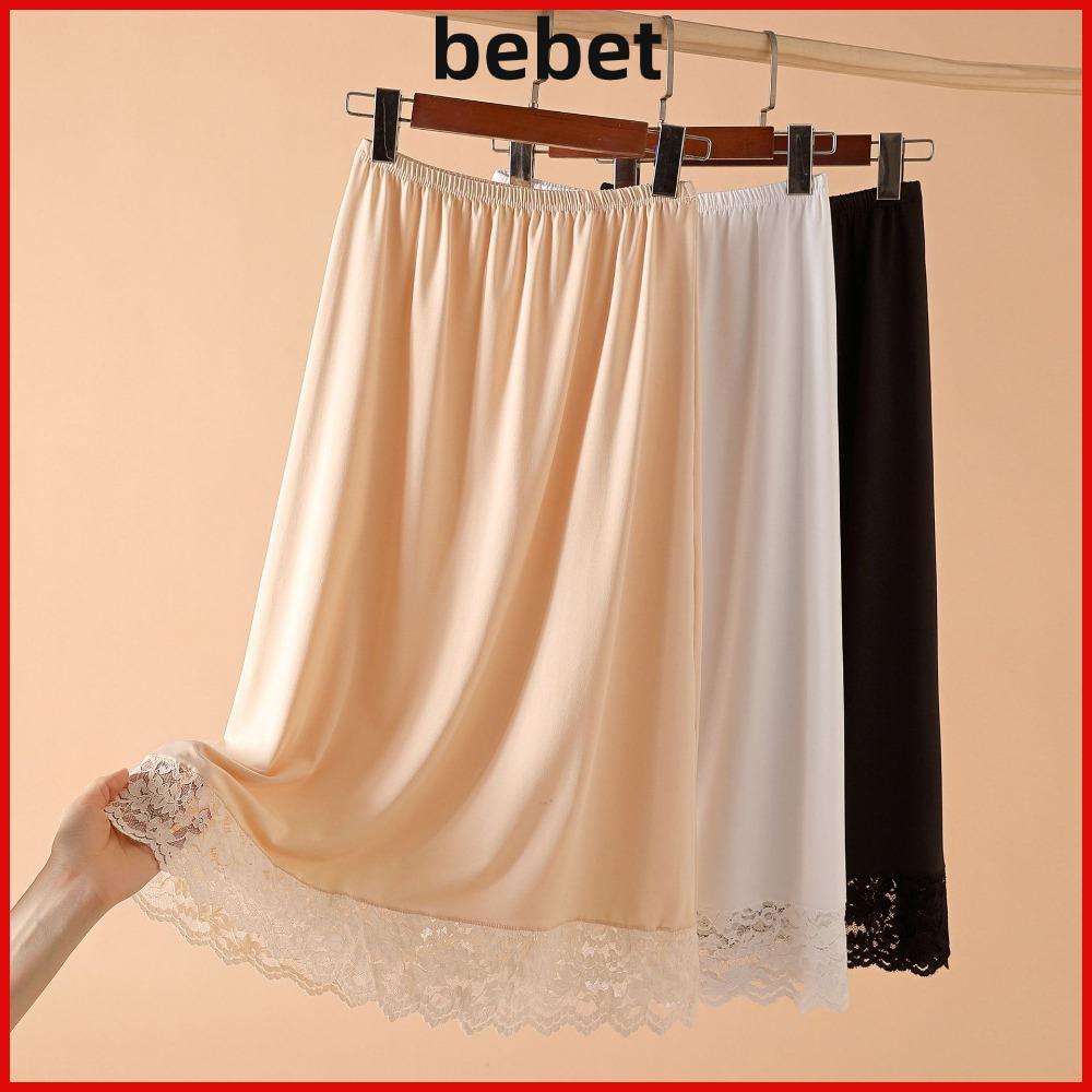 กระโปรงชั้นใน Modal ลายลูกไม้ เอวสูง ยืดหยุ่น สไตล์ slip petticoat สำหรับผู้หญิง