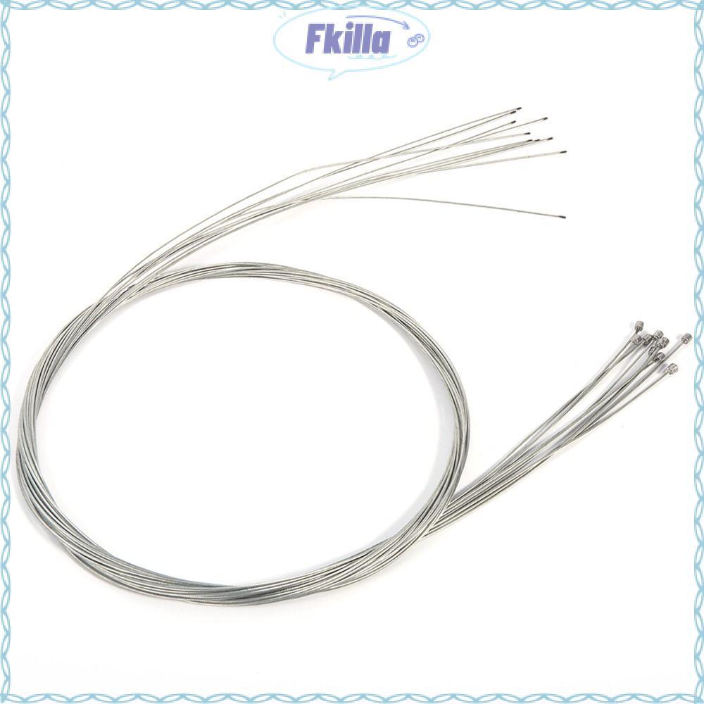 FKILLA 10 ชิ้นจักรยานเสือหมอบสายเกียร์,สแตนเลส Shifter สายสําหรับขี่จักรยานถนนที่ครอบคลุม Shifter ชุ