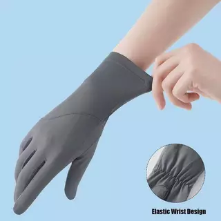 [SMTH] ถุงมือผ้าไหมน้ําแข็งฤดูร้อนไม่ลื่นป้องกันรังสียูวีหน้าจอสัมผัสระบายอากาศน้ําหนักเบาซันโบลสําหรับขี่กลางแจ้งขี่จักรยานหุ้นใ