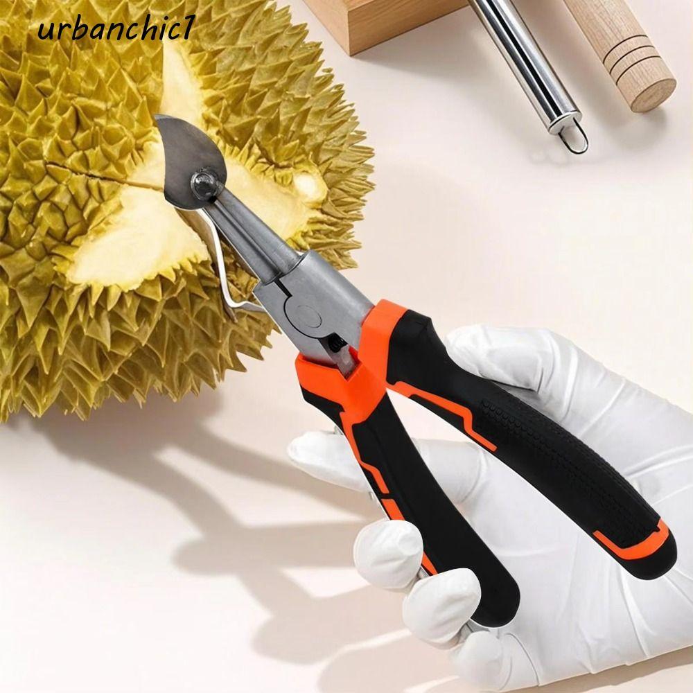 URBANCHIC ที่เปิดทุเรียน ทนทานเปิดได้อย่างง่ายดาย Durian Peel Breaking เครื่องมือ,อุปกรณ์ครัว Ergonomic Hand Tool ประหยัดแรงงานผลไม้เปิดเครื่องมือห้องครัว