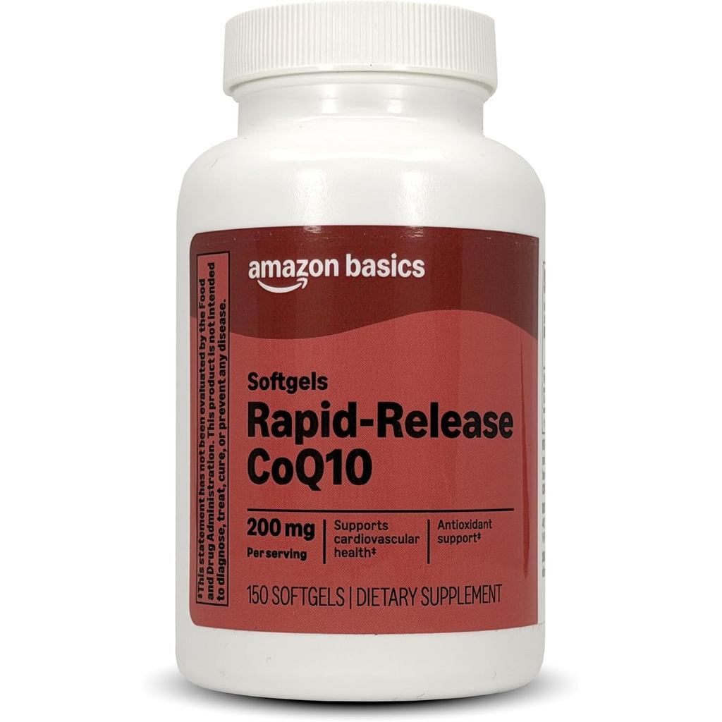 Basics Quick Release Coenzyme Q10 Soft Capsules, 200mg, 150 แคปซูล