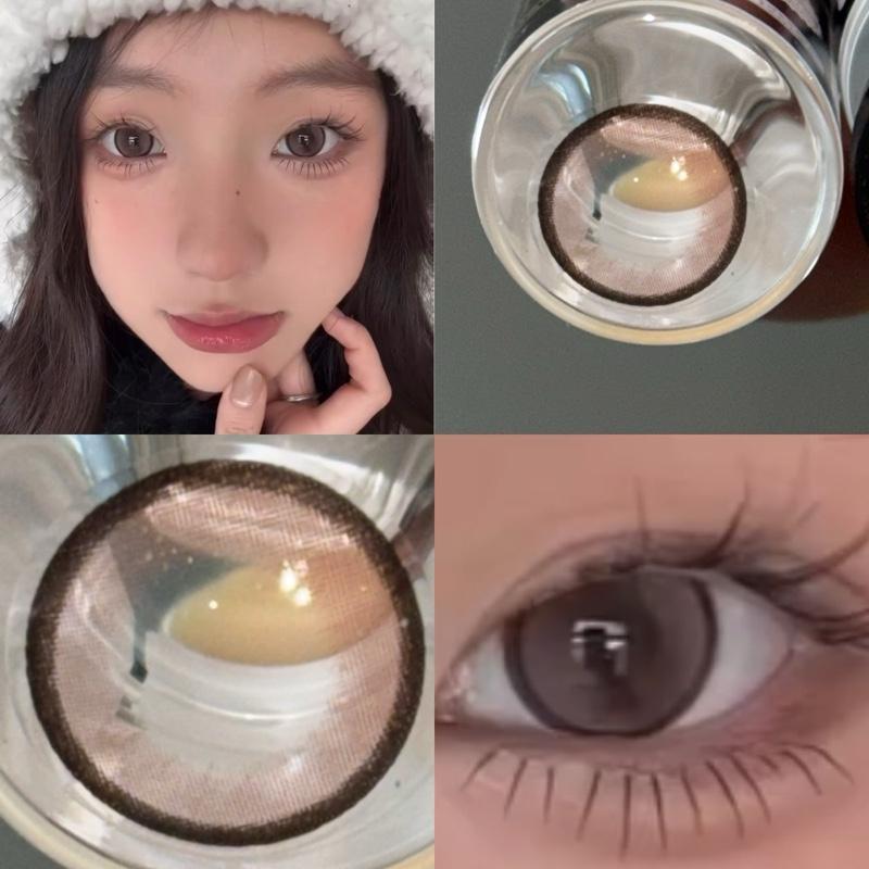 Brown รุ่นตาโต 14.3mm เลนส์ไฮโดรเจล นิ่มใส่สบาย คอนแทคเลนส์ไทย รายเดือน คอนแทคเลนส์สีน้ำตาลตาโต