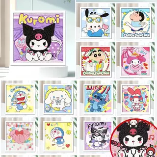 ครอสติสคริสตัล diamond painting DIYภาพติดเพชรพร้อมกรอบรูป ขนาด 18*23cm/18*18cm จิตรกรรม สำหรับเด็ก ของเล่นเด็ก