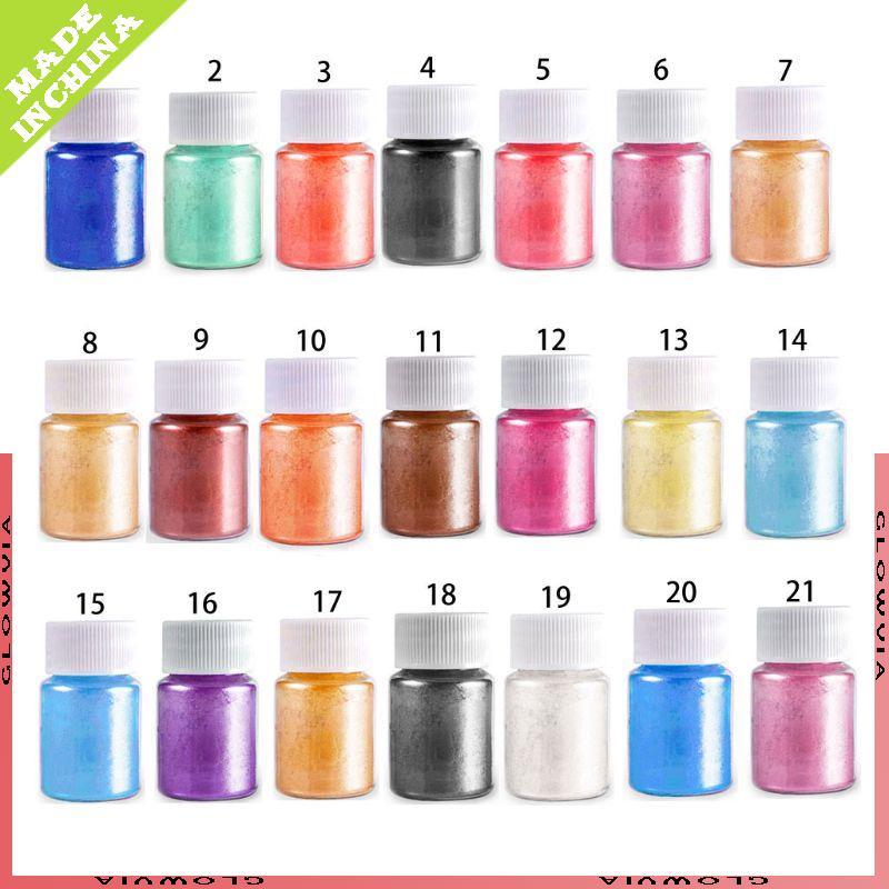 GLO Pearl Powder สําหรับ Mica Powder Pigment สําหรับเล็บ Glitter Pearlescent Powder